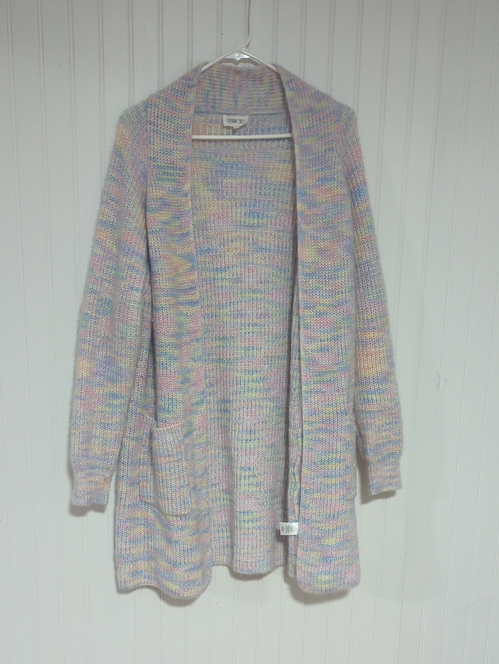 Sienna Sky Pastel Multicolor Open Cardigan Sweater